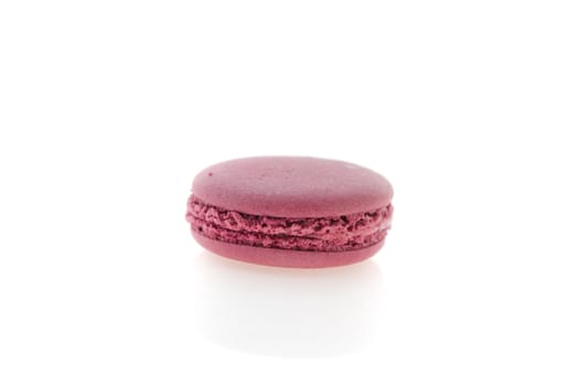  french macaroons over white background , single  dessert