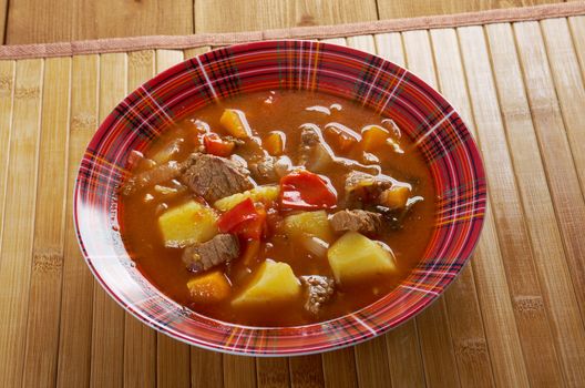 Traditional Bulgarian soup chorba.shurpa soup
