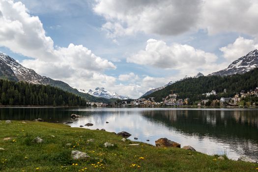 St. Moritz is a resort town in the Engadine valley in Switzerland.