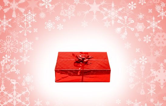 Red celebratory gift box