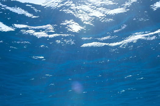 background of sunlight in deep water