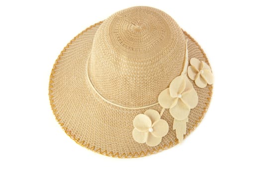 Vintage woman hat isolated on white background