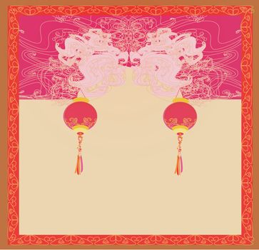 Chinese New Year card, vector