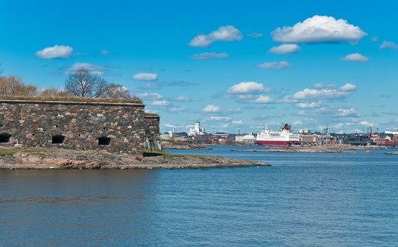 View of the fortress of Suomenlinna, Helsinki.