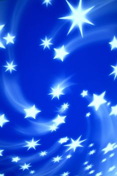 blue tech stars abstract background