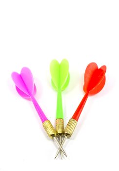 Set of color darts isolated on white 