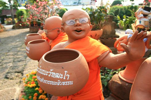 Buddhist statues smile