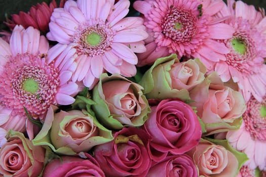 pink flowers as a centerpiece for a wedding