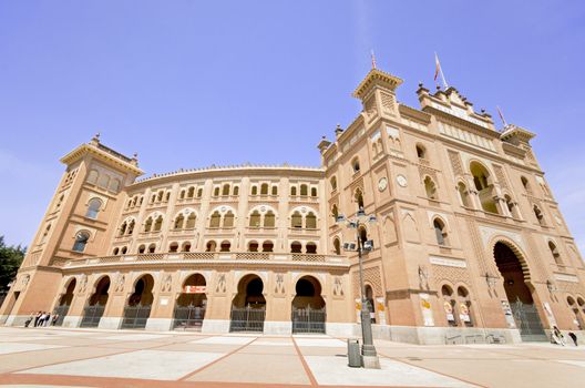 MADRID - APRIL 13: Famous Bullfighting arena in Madrid. Plaza de toros de las Ventas,on april 13, 2013 in Madrid, Spain