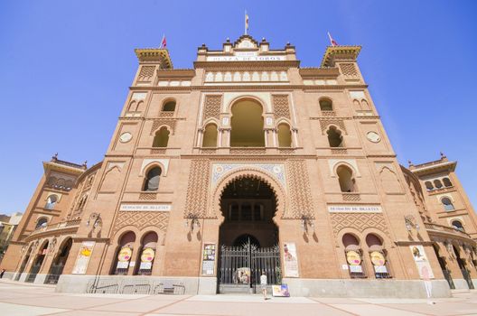 MADRID - APRIL 13: Famous Bullfighting arena in Madrid. Plaza de toros de las Ventas,on april 13, 2013 in Madrid, Spain