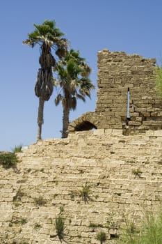 Ruins of an ancient Caesaria. Israel.