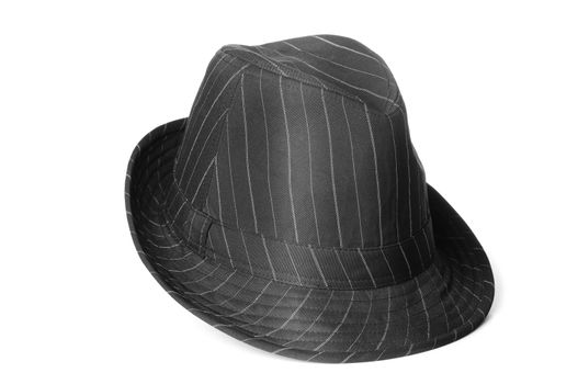 A black striped classic looking fedora men's hat.