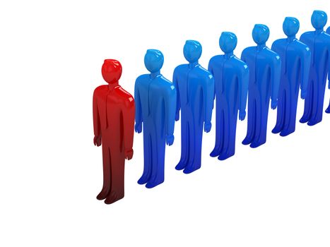 The leader of the big group of people