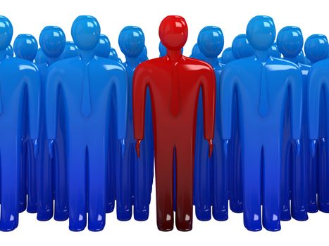 The leader of the big group of people