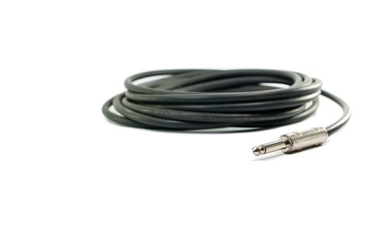 audio cable isolate on white background