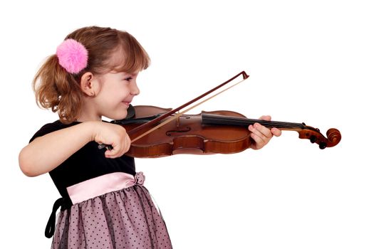 little girl play violin