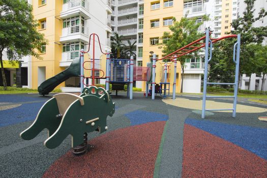 Singapore Public Housing Apartments Childrens Playground in Punggol District