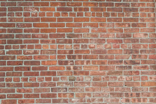 Old rough red brick wall background