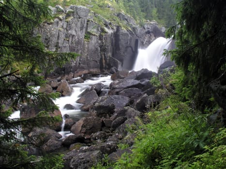Nature landscape of mountain stream

