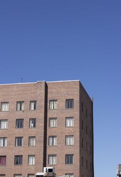 the side of an apartment or condo building.