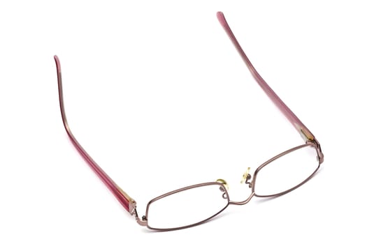 Lady's reading glasses isolated on white background 
