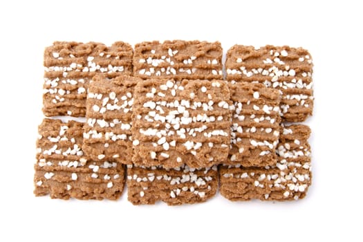 Delicious chocolate cookies isolated on white background 
