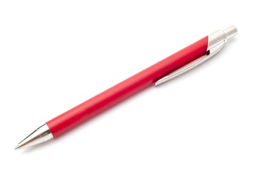 Red pen isolated on white background