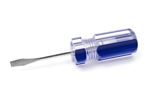 Mini screwdriver isolated on white background 
