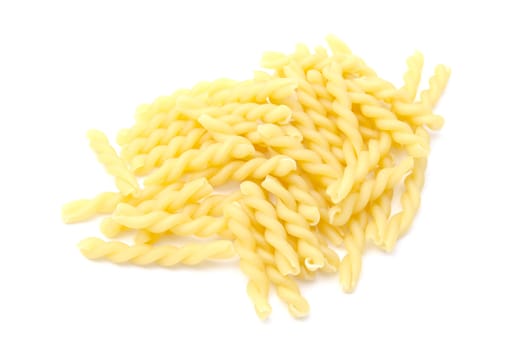 Pasta closeup on white background 
