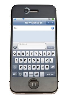 Apple iPhone 4 with New Message Screen