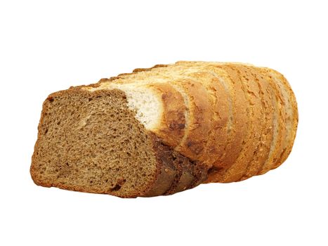 Fresh sliced bread isolated on a white background.