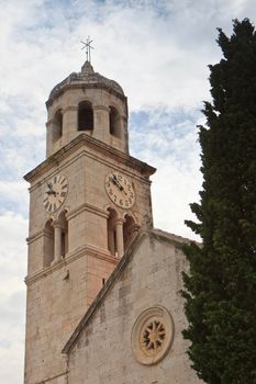 Church tower and spire in croatia