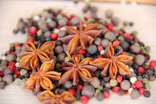 Image of still life with anise and pepper