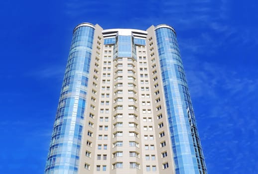 Image of skyscraper with blue sky Russia