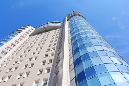 Image of skyscraper with blue sky Russia