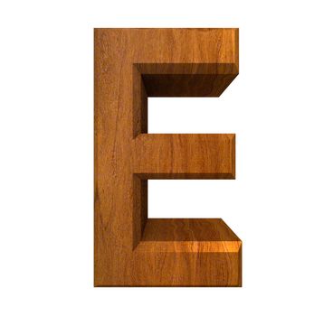 3d letter Q in wood - 3d made