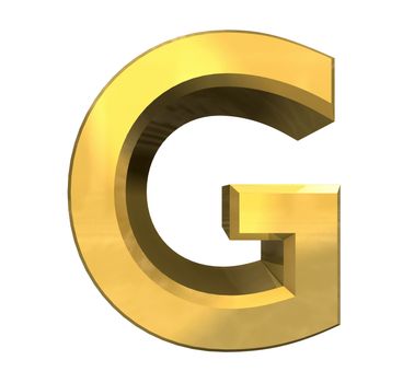 gold 3d letter G - 3d made