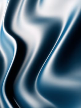 Abstract background from waves from blue gentle silk