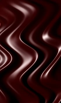 Abstract background from waves from brown silk or hot chocolate