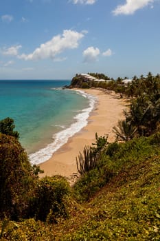 Beautiful Sunny Tropical Caribbean Beach Landscape Carlisle Bluff Antigua