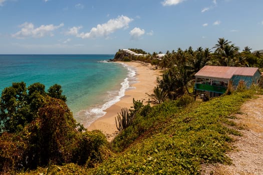 Beautiful Sunny Tropical Caribbean Beach Landscape and Seascape Carlisle Bluff Antigua