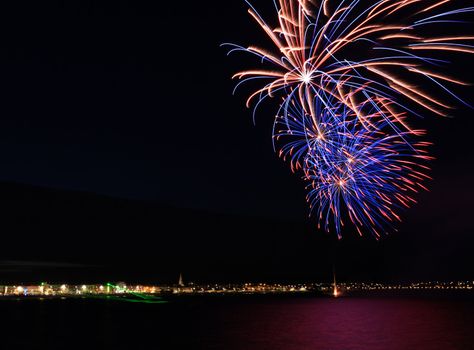 Olympic ceremony on weymouth seafront 