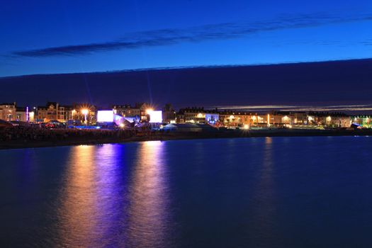 Olympic ceremony on weymouth seafront 