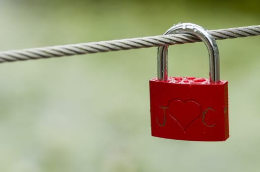 Lock symbolizing eternal love between two people
