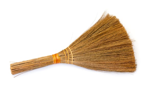 Besom, isolated white background