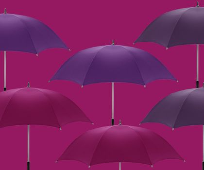 Multicolored umbrellas a symbol of summer, fashion and decoration.