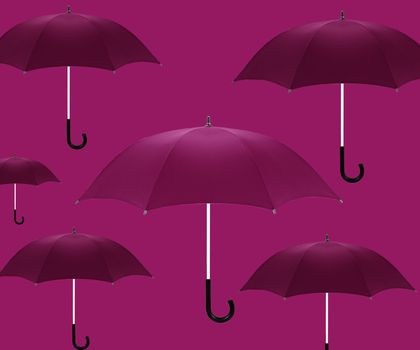 Multicolored umbrellas a symbol of summer, fashion and decoration.