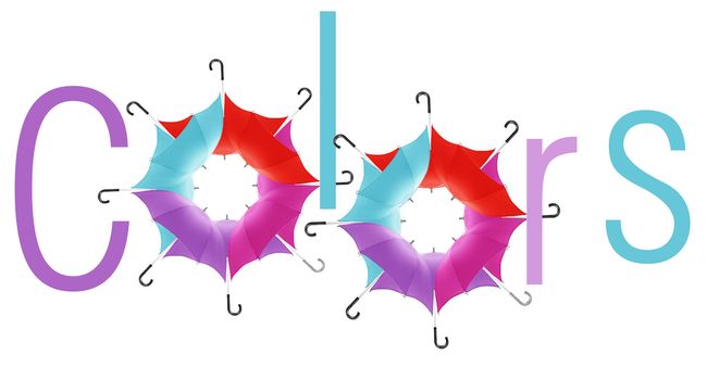 Multicolored umbrellas a symbol of color.