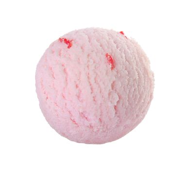 ice cream scoop. Strawberry ice cream.