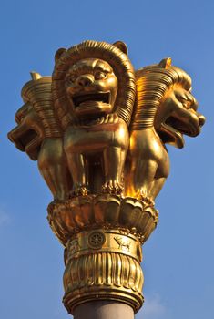 Golden Lions Jing An Tranquility Temple Shanghai China Richest